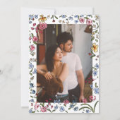 Whimsical trendy bruiloft QR Code foto Kaart (Achterkant)