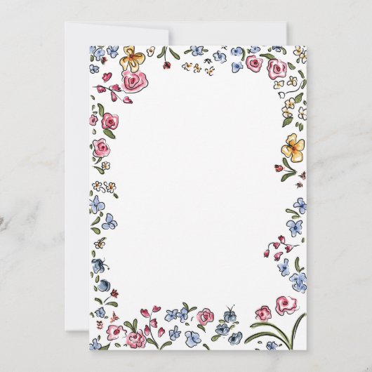 Whimsical trendy bruiloft QR Code foto Kaart (Achterkant)