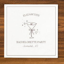 Whimsical Trendy Fun Espresso Martini Bachelorette Servet