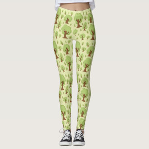 Whimsical Trets Pattern Leggings