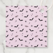 Whimsical Trick or treat, roze Halloween Bedankjes Labels (Achterkant)