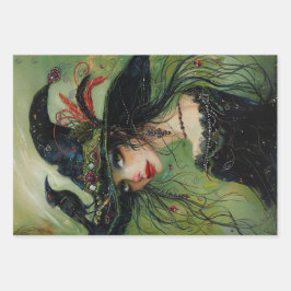 Whimsical Trio Heksen #2 Decoupage Inpakpapier Vel