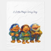 Whimsical Troll Family Gift  Magic Every Day Fleece Deken (Voorkant)