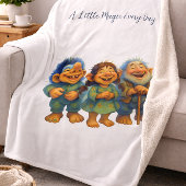 Whimsical Troll Family Gift  Magic Every Day Fleece Deken