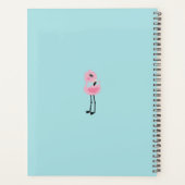 Whimsical tropical flamingos planner (Achterkant)