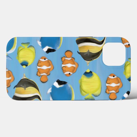 Whimsical Tropical Ocean Fish Sean Natuur Case-Mate iPhone Case (Achterkant (horizontaal))