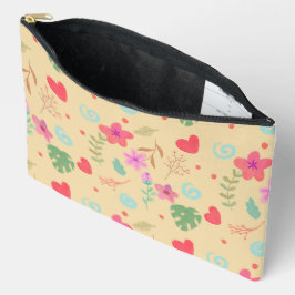 Whimsical Tropische Bloem Waterverf Make-up Pouch Etui