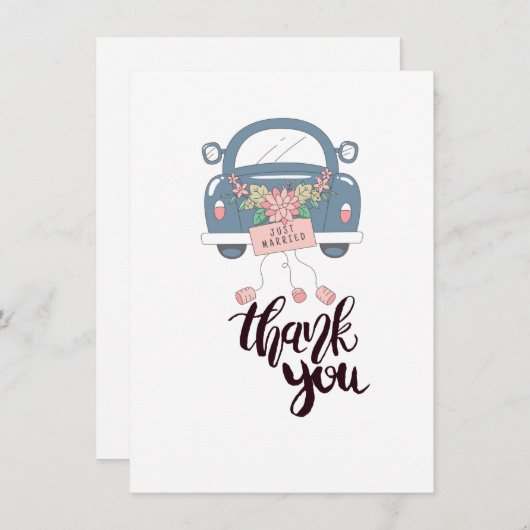 Whimsical trouwde gewoon bedankt (Voorkant / Achterkant)
