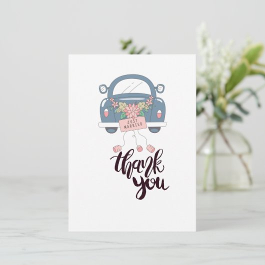 Whimsical trouwde gewoon bedankt (Staand voorkant)