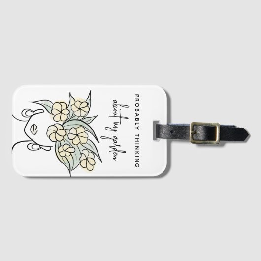 Whimsical Tuinier Geel Boho Bloemen Schattige Plan Bagagelabel (Voorkant (horizontaal))