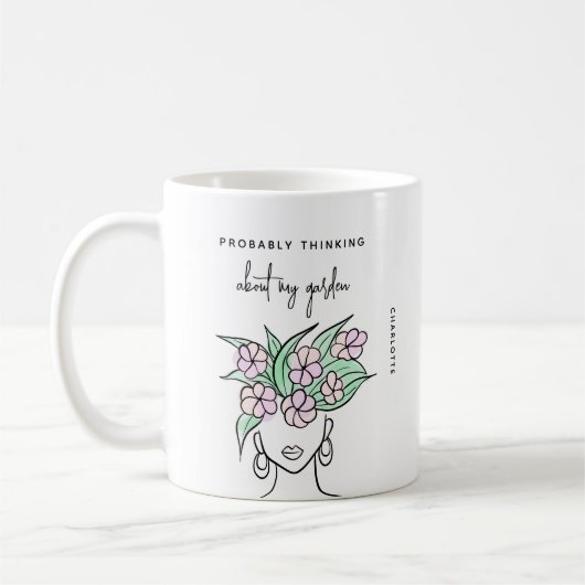 Whimsical tuinman gepersonaliseerd koffiemok (Links)