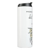 Whimsical tuinman gepersonaliseerd thermosbeker (Gedraaid links)