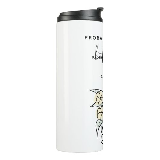 Whimsical tuinman gepersonaliseerd thermosbeker (Gedraaid links)