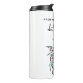 Whimsical tuinman gepersonaliseerd thermosbeker (Gedraaid links)