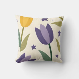 Whimsical Tulip Pattern Sierkussen