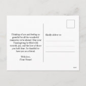 Whimsical Turkeys & Folk Art verlaat de Thanksgivi Feestdagenkaart (Achterkant)