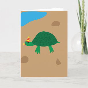 Whimsical Turtle, heb een Turtley Geweldige Verjaa Kaart