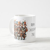 Whimsical Twelve Drummers Drumming Kerst 11oz Koffiemok (Voorkant links)