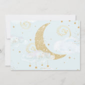 Whimsical Twinkle Little Star Blue Verjaardagsfoto Bedankkaart (Achterkant)