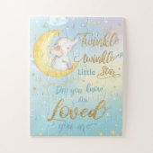 Whimsical Twinkle Little Star Elephant Nursery Legpuzzel (Verticaal)