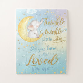 Whimsical Twinkle Little Star Elephant Nursery Legpuzzel