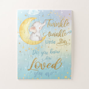 Whimsical Twinkle Little Star Elephant Nursery Legpuzzel