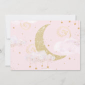 Whimsical Twinkle Little Star Roze Verjaardagsfoto Bedankkaart (Achterkant)