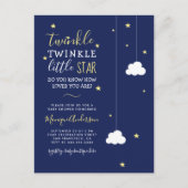 Whimsical Twinkle Twinkle Little Star Baby shower Uitnodiging Briefkaart (Voorkant)