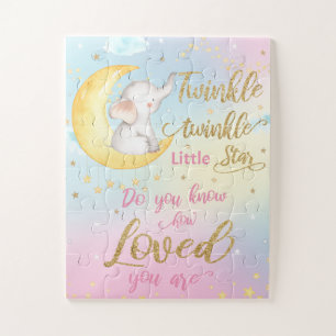 Whimsical Twinkle Twinkle Little Star Olifant Legpuzzel