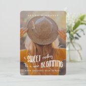 Whimsical Type Foto Afstuderen Party Roos Kaart (Staand voorkant)