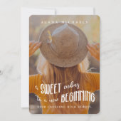 Whimsical Type Foto Afstuderen Party Roos Kaart (Voorkant)