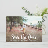 Whimsical Typografie and Photo | Datum opslaan Save The Date (Staand voorkant)