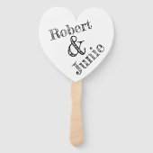 Whimsical Typografie Liefde & Huwelijk Gepersonali Handwaaier (Voorkant)