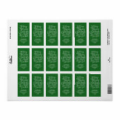 Whimsical Typografie voor Kerstmis en Nieuwjaar Etiket (Full Sheet)