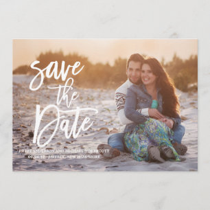 Whimsical Typography CalligraphySave the Date Card Save The Date