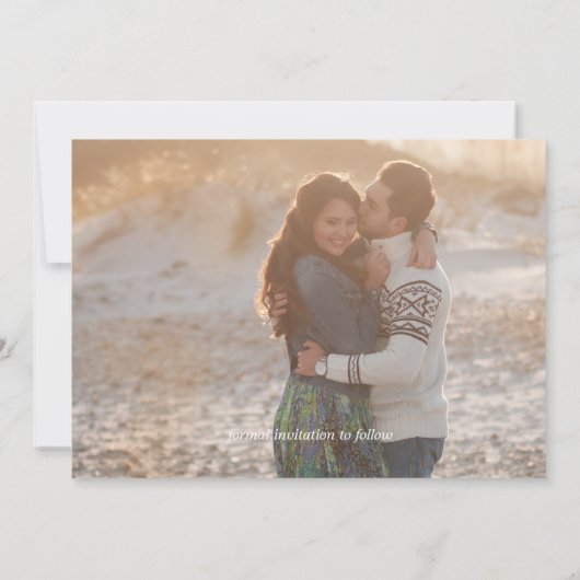 Whimsical Typography CalligraphySave the Date Kaar Save The Date (Achterkant)