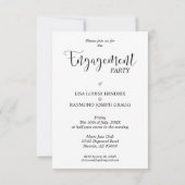 Whimsical Typography Custom Photo Engagement Party Kaart (Achterkant)