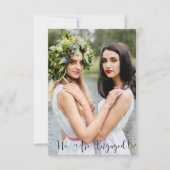 Whimsical Typography Custom Photo Lesbian Gay Kaart (Voorkant)