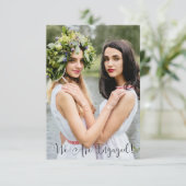 Whimsical Typography Custom Photo Lesbian Gay Kaart (Staand voorkant)