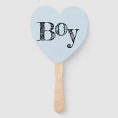 Whimsical Typography Pink Blue Geslacht onthullen Handwaaier (Achterkant)