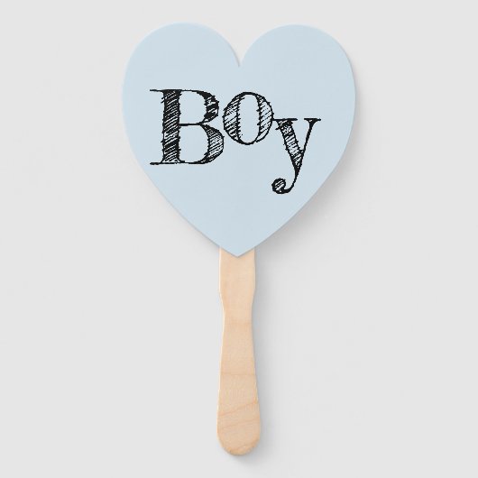 Whimsical Typography Pink Blue Geslacht onthullen Handwaaier (Achterkant)