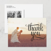 WHIMSICAL TYPOGRAPHY WEDDING DANK U BRIEFKAART (Voorkant / Achterkant)