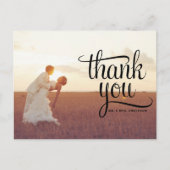 WHIMSICAL TYPOGRAPHY WEDDING DANK U BRIEFKAART (Voorkant)