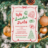 Whimsical Ugly Sweater Holiday Party  Kaart