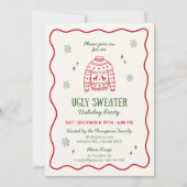 Whimsical Ugly Sweater Holiday Party Uitnodiging (Voorkant)