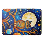 Whimsical Uil Celestials: sterren, maan, planeten Badmat (Voorkant)