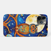 Whimsical Uil Celestials: sterren, maan, planeten Case-Mate iPhone Case (Achterkant (horizontaal))