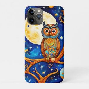 Whimsical Uil Celestials: sterren, maan, planeten Case-Mate iPhone Case