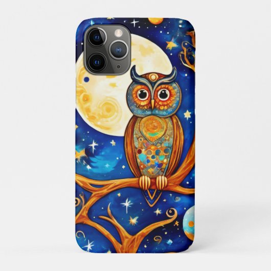 Whimsical Uil Celestials: sterren, maan, planeten Case-Mate iPhone Case (Achterkant)
