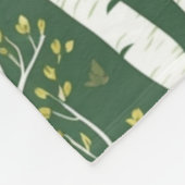 Whimsical Uil en Berkenboom Patroon Fleece Deken (Hoek)